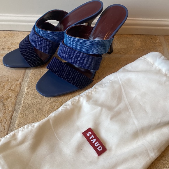 NEW Staud Sonny Beaded Suede mules